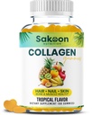 Halal Collagen Gummies for kvinder og mænd - Anti Aging, hårvækst, hudpleje & stærke negle Protein Collagen Kosttilskud - Non-GMO, Gluten Free - Made in USA