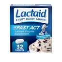 Lactaid Fast Act Lactose Intolerance Relief Caplets med Lactase Enzyme at forhindre gas, Bloating & Diarré På grund af laktose sensitivitet, Ideel til rejser & On- The- Go, 32 pakker med 1-greve