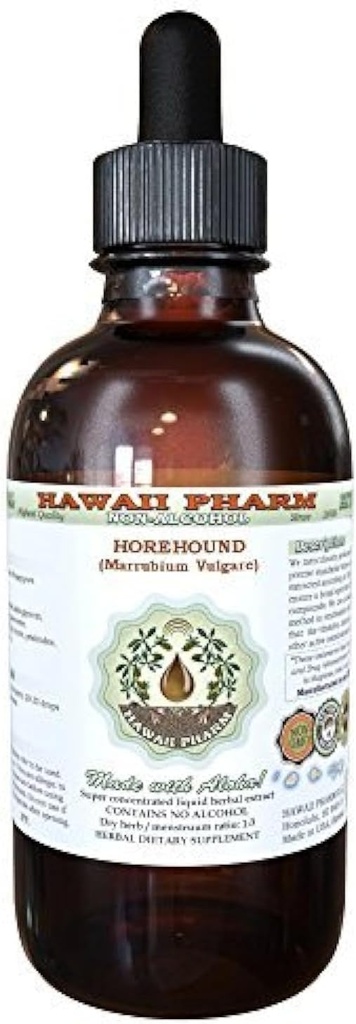 Horehound Alkohol- Free Liquid Extract, Organic Horehound (Marrubium vulgare) Tørret Herb Glycerite 2 oz