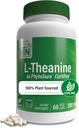 Health Thru Nutrition L- Theanine 200mg 60 Vegecaps PhytoSure Certified Memory 124; Understøtter sund afslapning & Focus Memory 124; 3. part Testet Memory 124; Clean Label, Non- GMO, Gluten & Soy Free, Hypoallergen