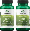 Swanson HiActives Tart Cherry - Natural Supplement Support Joint Health, Mobility & Fleksibility - Hjælper Styrke Collagen Strukturer & Connective Tissue - (60 kapsler, 465mg Hver) (2 Pack)