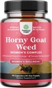 Horny Goat Weed for Women - Urtetilskud Hornyweed Women Complex for Hormone Balance Mood Support & Samlet Wellness - Maca Root & Tribulus Terrestris Kvindelige tillæg - 90 Greve