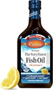 Carlson - Den meget fineste fiskeolie, Special Edition, 1600 mg Omega- 3s, flydende supplement, Norwegian Fish Oil, Wild- Fanget, Sustainable Sourced Liquid, Lemon, 500 ml (16,9 Fl Oz)