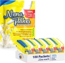 Nana Flakes 100% Pure Banana Flakes Medical Food Powder - Decrease Fat Intake & Natural Remedy for Diarrhea & Heart Burn - Great Source of Protein& Fiber (100 Single-Serve Packs)