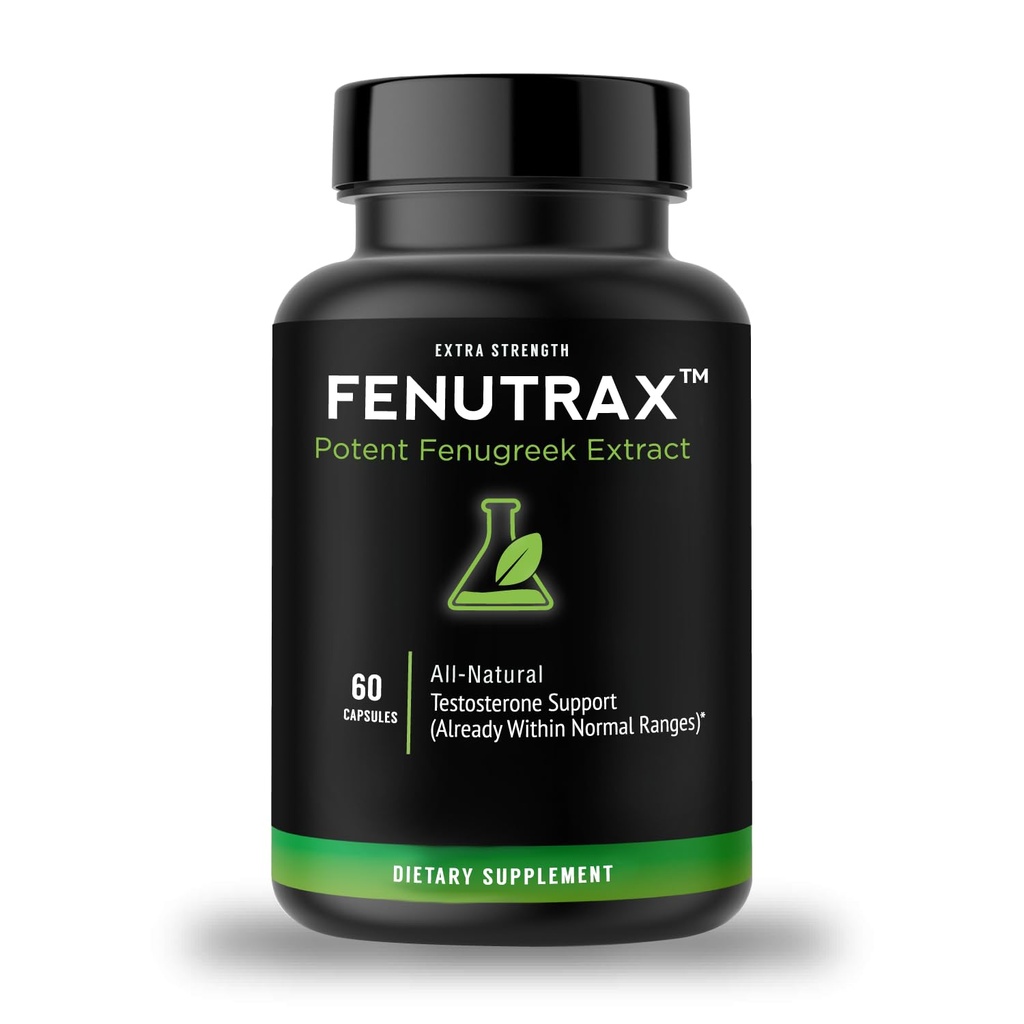 VitaMonk FenuTrax ™ Fenugreek Extract 1 Months Supply - Stærkere end Testofen - Højpotens (50%) - Testosteron support til mænd - Muskelvækst, energi og drev (60 kapsler)