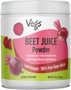 Beet Juice Powder, 20x Ultra koncentreret, Fryse Tørret Beet Root Juice - høj styrke Nitrater, cirkulerende superfood - Boost Nitroxid & Energy - Non- GMO Organic Beet Powder, 10 oz
