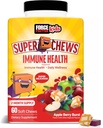 FORCE FACTOR Kids immunsundhed Super Chews, Kids Immunsupport Supplement med D-vitamin til børn, Elderberry, C-vitamin, & Zink, 2-måned Supply, non-GMO, Apple Berry Flavor, 60 Soft Chews