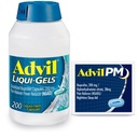 Advil Liqui- Gels Pain Reliever og Fever Reducer, Smertemedicin for voksne med Ibuprofen 200 mg for hovedpine, Backache, menstruationssmerter og fælles smertelindring - 200 kapsler, Advil PM Ibuprofen - 2 Ct