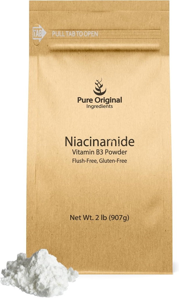 PURE ORIGINAL INGREDIENSER Niacinamid (2 LB) Flush- fri vitamin B3 Pulver, Kosttilskud
