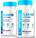 (2 Pack) Ketosyn Cleanse & Detox kapsler, Ketosyn piller til avanceret vægttab, maksimal styrke Keto Blend Support Supplement, Keto Syd Intern Cleansing Pastillas Anmeldelser (120 Kapsler)