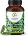 Moringa Premium 100% Pure Powder Capsules - Vegan, GMO Free, Green Superfood, Indeholder calcium, Magnesium, C-vitamin, vitamin B3, vitamin A, antioxidanter - energi, Metabolisme, immunforsvar - 120 ng