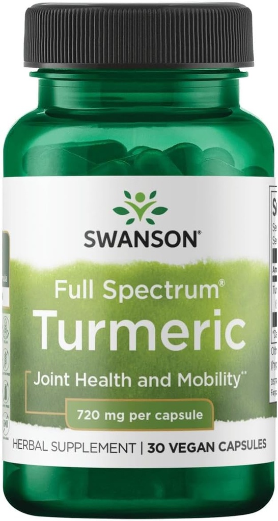 Swanson Turmerisk 720 Milligram 30 Kapsler