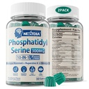 Phosphatidylserin - Nootrop Brian Supplement, Focus & Energy Gummies + Bacopa Monnieri, Omega 3, Huperzine A, Methyl B12 & B6 for seniorer, Gamers, Workers, Non- GMO, Coffein- Free, Sugar Free, 2 Pack