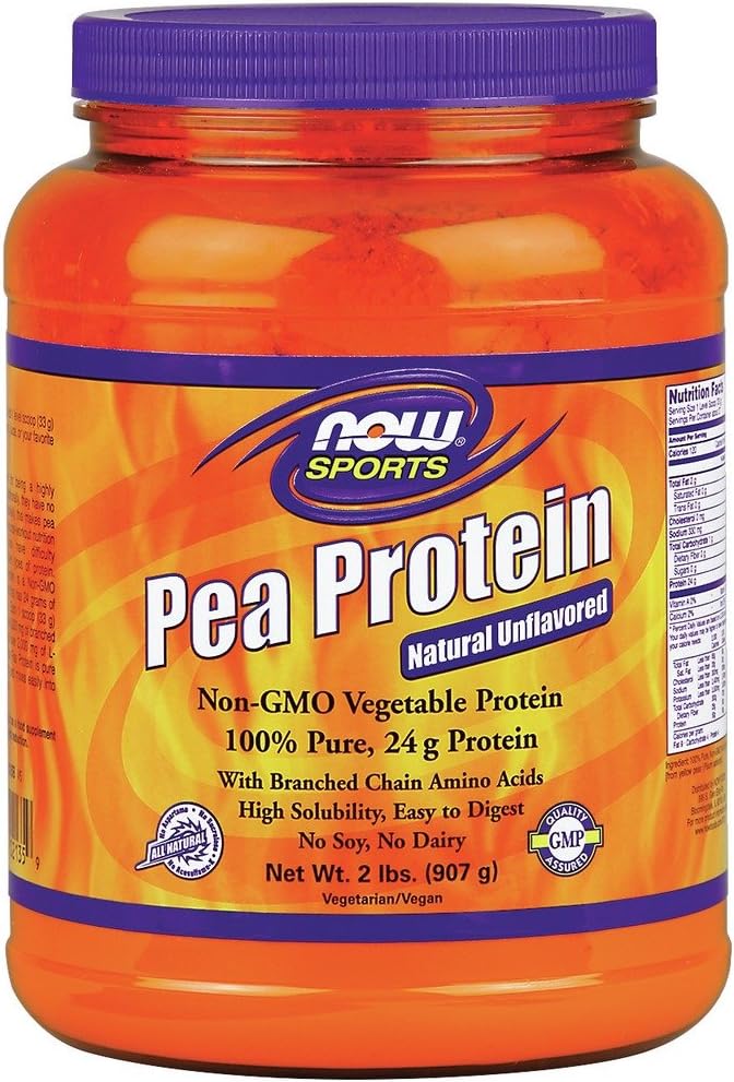 Nu fødevarer 100% Pure Pea Protein Powder i 2 pound Container (pakke med 2)