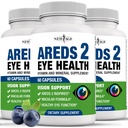 NYE ALDER AREDS 2 Eye Vitamin - Lutein, Zeaxanthin, Bilbær, Astaxanthin Mineral Vision Supplement - 180 Tæl