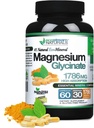 Magnesium Glycinat 1786mg - Essential Mineral Compound - High Absorption - Gluten Free