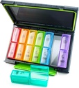 Ugentlig Pill Organizer 2 gange om dagen, Fugtighed- Proof 7 Day Pill Case, Stor Pill Box Portable for Rejser med Aftagelige Individuelle Containers at holde vitaminer, Kosttilskud og Medicin