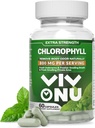Chlorophyll kapsler 800 mg - Natural chlorophyll kapsler til kvinder og mænd - Safe and Quality Chlorophyll supplement for energi, immunitet, hudstøtte + intern deodorant (60 kapsler / 1 flaske)