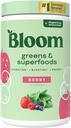 Bloom Nutrition Superfood Green Powder, fordøjelsesenzymer med probiotika og prebiotika, Gut Health, Bloating Relief for Women, Chlorella, Green Juice Mix med Beet Root Powder, 25 SVG, Berry