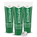 Biofreeze Pain Relief Gel til Knee, Neck, Hip, Joint, Shoulder, & Simple Backache, Gigt Smerte Reliever, Sore Muskelrelief, Farveløs Menthol Gel 4 Fl Oz (Pack of 3)