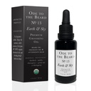 USDA Organic Beard Oil For Men, 3-in-1 Premium Grooming Oil with Argan Oil, Jojoba Oil, and More, For Beard Growth and Beard Wash - Ode To The Beard Earth and Sky Beard Oil, 1 fl oz - Unscented