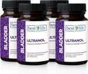 Ultranol Total Brege Support - Natural Cranberry Supplement for Urinary Health, Overaktiv Brege Control, Inkontinens - Reducerer lækager og nødsituationer - 4 flasker - 120 kapsler
