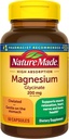 Nature Made Magnesium Glycinate 200 mg per Serving, Magnesium Supplement for Muscle, Heart, Nerve and Bone Support, 60 Magnesium Bisglycinate Capsules, 30 Day Supply