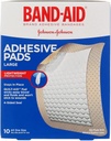 Band- Aid Brand Tru- Stay Adhesive Pads, Store Steril Bandager til Sårpleje og Beskyttelse, Stor Størrelse, 10 ct (Pack of 4)