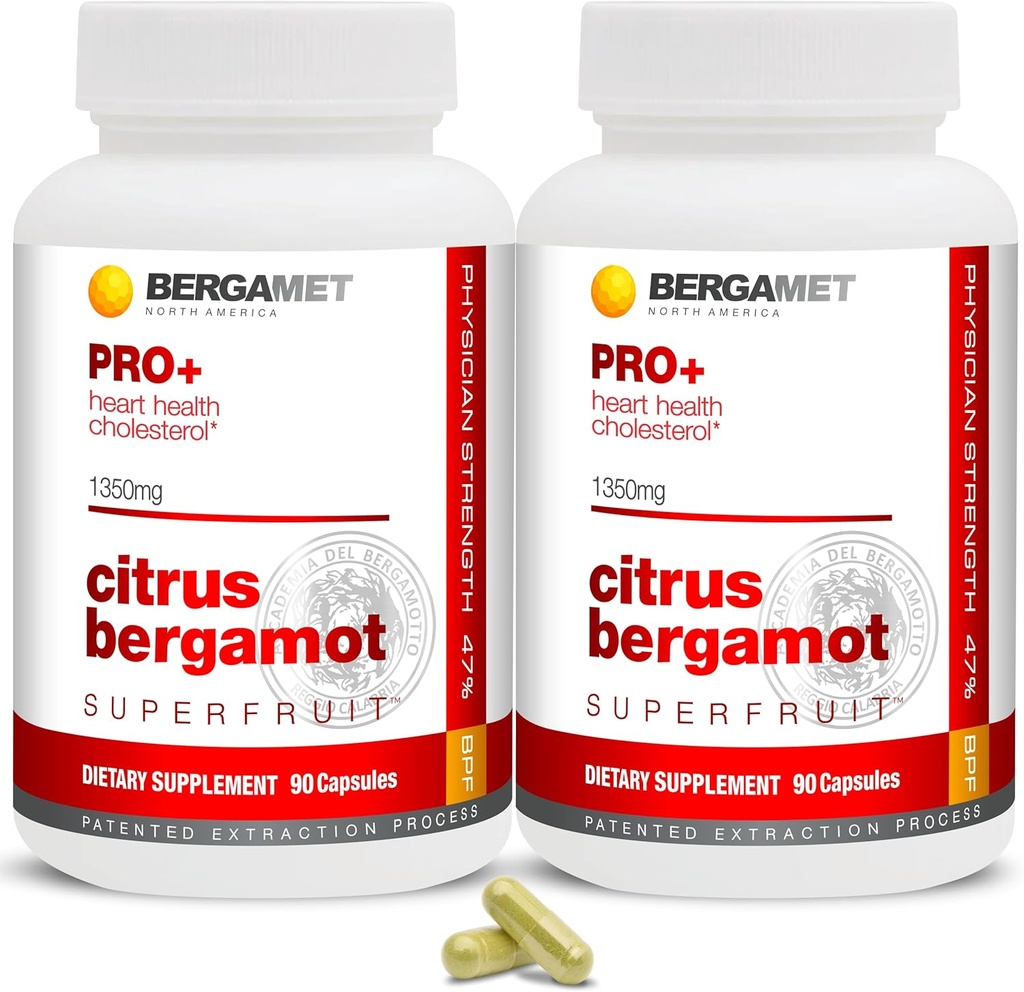 Citrus Bergamot SuperFruit PRO + med Olive Leaf Extract - 47% BPF - 80% polyphenoler - 675mg per servering - Worlds Strongest - Bakket af kliniske undersøgelser - Made in USA - 180 Caps