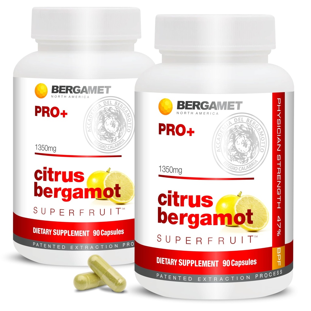Citrus Bergamot SuperFruit PRO + med Olive Leaf Extract - 47% BPF - 80% polyphenoler - 675mg per servering - Worlds Strongest - Bakket af kliniske undersøgelser - Made in USA - 180 Caps