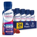 Sikre Complete Jordbær Nutrition Shake, Komplet, Balanceret Meal Erstatning, Klar til at drikke, 30g Protein, 25 Vitamin & Mineraler, 10 fl oz - 24 Pack