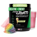 JYM Supplement Science Pre JYM Rainbow Sherbet Pre Workout Powder for Mænd & Kvinder, BCAA, Nootropics, Creatin HCI, Citrullin, Beta- Alanine, Betaine, Taurine, Huperzine, 30 Servere