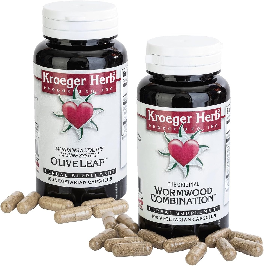 Kroeger Herb Produkter Malurt og Olive Leaf Duo