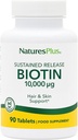NaturePlus Biotin, Vedvarende udgivelse - 90 tabletter - Vegetarisk, Gluten Free - 90 Servering