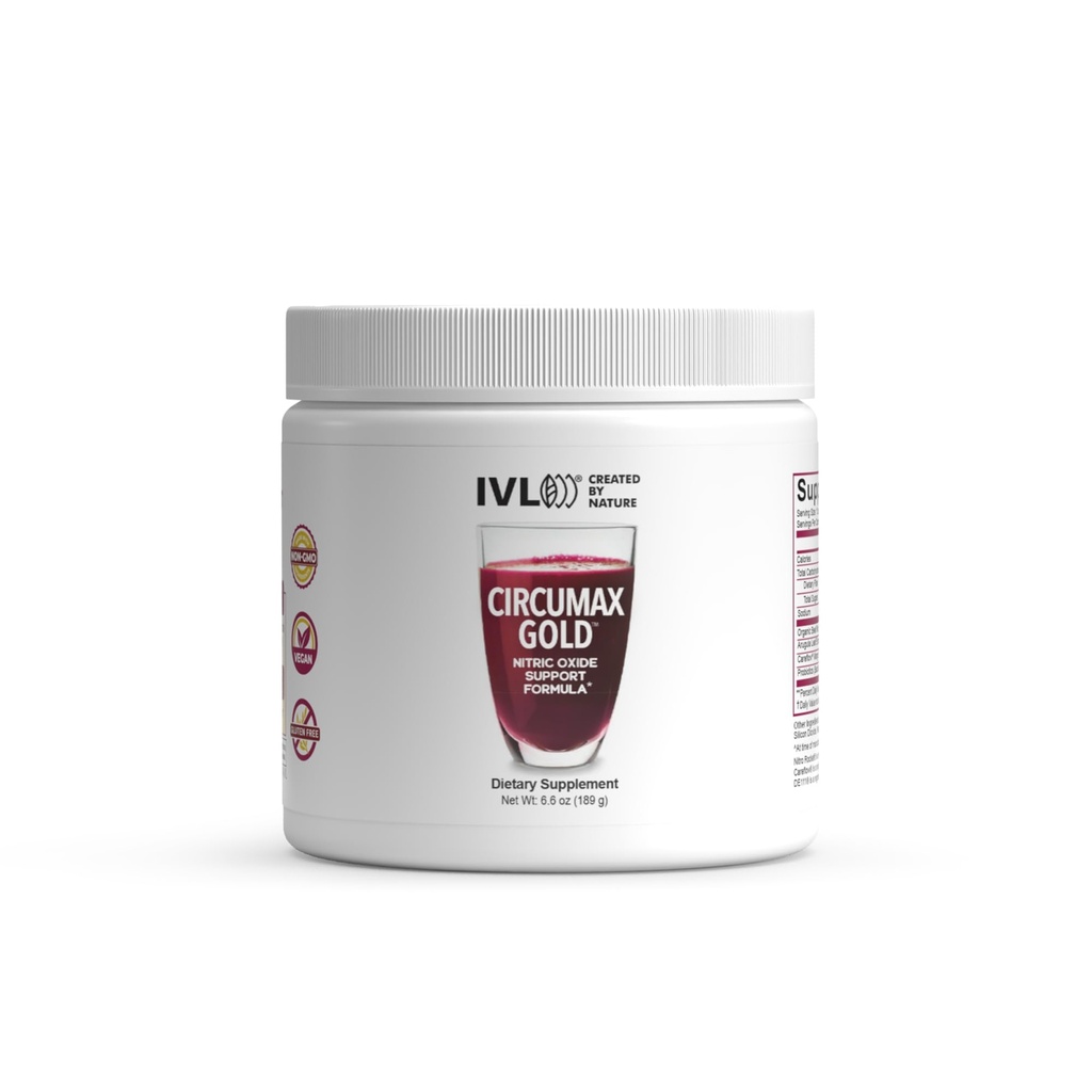IVL - CircuMax Gold - nitrogenoxid supplement pulver Boost - Økologiske Beets - Carrefow Mango Powder og Nitro Rocket (6.70 oz - 30 Servere)