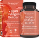 Reserveage Beauty Vegan Collagen Builder - Plantbaserede Collagen Booster til glødende hud - C-vitamin supplement til hydreret hud - Gluten Free - 60 Veggie kapsler (30 Servere)
