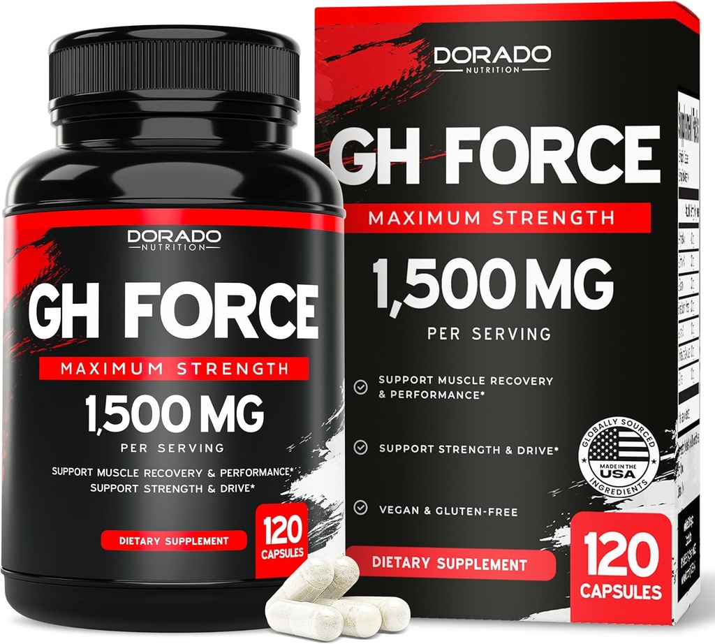 HGH Kosttilskud til mænd og kvinder (120 Greve) 1500mg Support Muscle Growth & Sund Niveauer af humant væksthormon - Fremme sund muskel & Inddrivelse for mænd efter træning supplement - USA Made