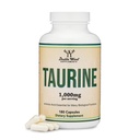 Taurin Supplement 1000mg per servering, 180 kapsler - Aminosyre Studerede at støtte en længere, sundere liv (Taurina) Vegan Safe, Gluten Free, Non- GMO af Dobbelt Træ