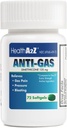 HealthA2Z ® Gas Relief Simethicone Yep 124; 125mg Yep 124; Relieves from Mavesæk Discomfort and Gas Yep 124; Anti Flatulence Yep 124; Relieves Gas Fast and Bloating (72 Counts (pakke med 1))