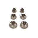 Hearing Aid Domes Smoky Gray Tips Ørestykker Komfortabel for åben Fit BTE Lydforstærker PSAP Kit Usynlig, undtagen RIC 5 + 8 + 10mm (blandet * 6)