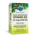 Naturlige faktorer hele Jorden & Hav Vitamin D3 - Kosttilskud understøtter stærke knogler & Joints - Aids Calcium Absorption - Vegan & non-GMO - 90 Vegetariske kapsler (90 Servere)