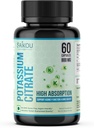 Kalium Citrate 800 mg High Absorption Kalium Supplement - 60 Servere understøtter elektrolytbalance - ren og potent