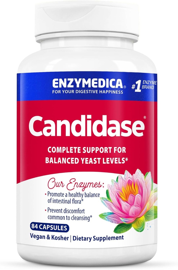 Enzymedica, Candidase, fordøjelsesenzymer til skånsom rengøring, Gut Health & Digestion, 84 Greve