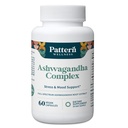 Mønster Wellness Ashwagandha Kompleks til mænd og kvinder - KSM- 66 & Black Pepper Extract - Hele kroppen & hjerte sundhed - understøtter stress & mad - ikke-GMO - 60 Veganske kapsler