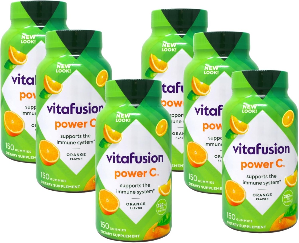 VitaFusion Power C Gummy Vitamin til voksne Absolut Orange - 150 ct, pakke med 6