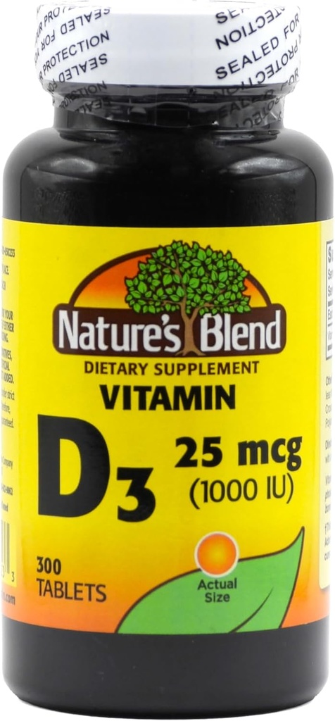 Nature 's Blend Vitamin D3 1000 IE 300 tabletter