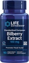Life Extension Standardized European Bilberry Extract, 100 mg, MirtoSelect ® Vaccinium myrtillus, Eye Health, Circulation, Smøremiddel, Glutenfri, Non- GMO, Vegetar, 90 Kapsler