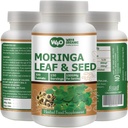 Moringa Oleifera Leaf og Seed Powder (80: 20) Ratio 300 piller (tabletter), 150 Servere, 1000 mg. Ikke belagt Malunggay Herbal supplement, ingen kemisk coating, Green Superfood. Pakning á 1.