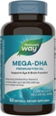 Nature 's Way Mega- DHA Premium Fish Oil, Understøtter Eye and Brain Function *, Omega-3, 2.000 Fish Oil mg per 2- Softgel Serving, 60 Softgels (Packaging May Vary)