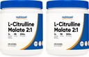 Nutricost L- Citrullin Malat 300G (2 Pack) - Pure L- Citrullin Powder, 3000mg Per Serving - L- Citrullin Malat